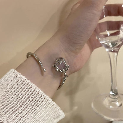 Simple Distressed Little Flower Design Cold Style Bracelets