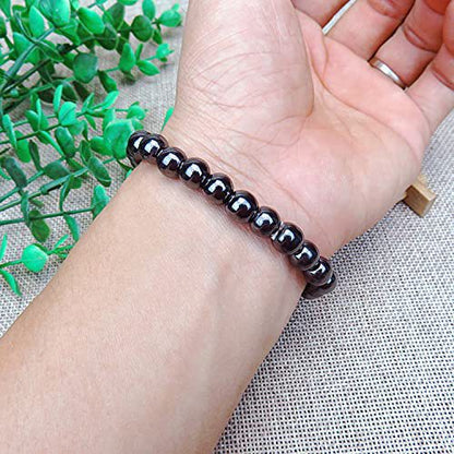 Haematite Hematite Single Circle Round Beads Energy Bracelets