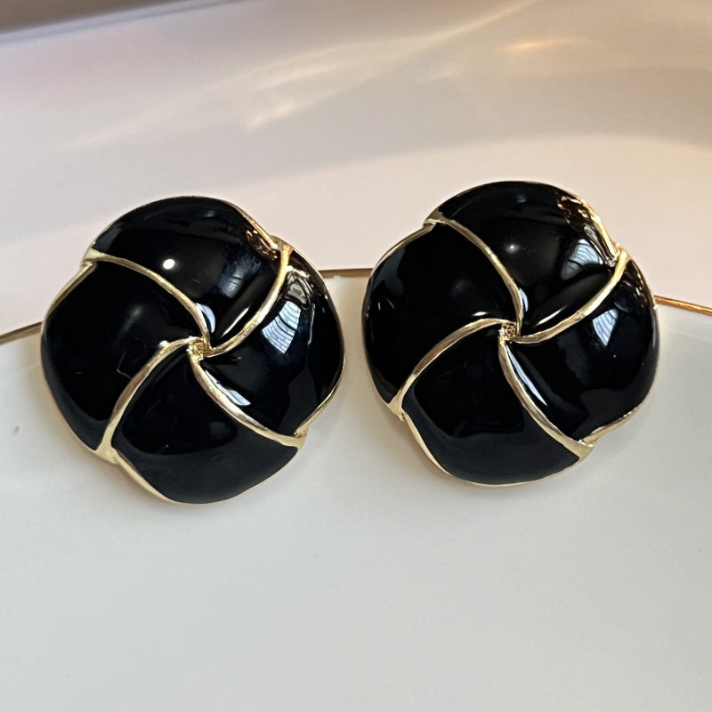 Drop Glazed Retro Style Personality Enamel Earrings