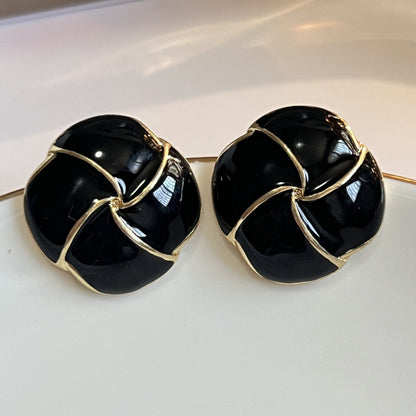 Drop Glazed Retro Style Personality Enamel Earrings