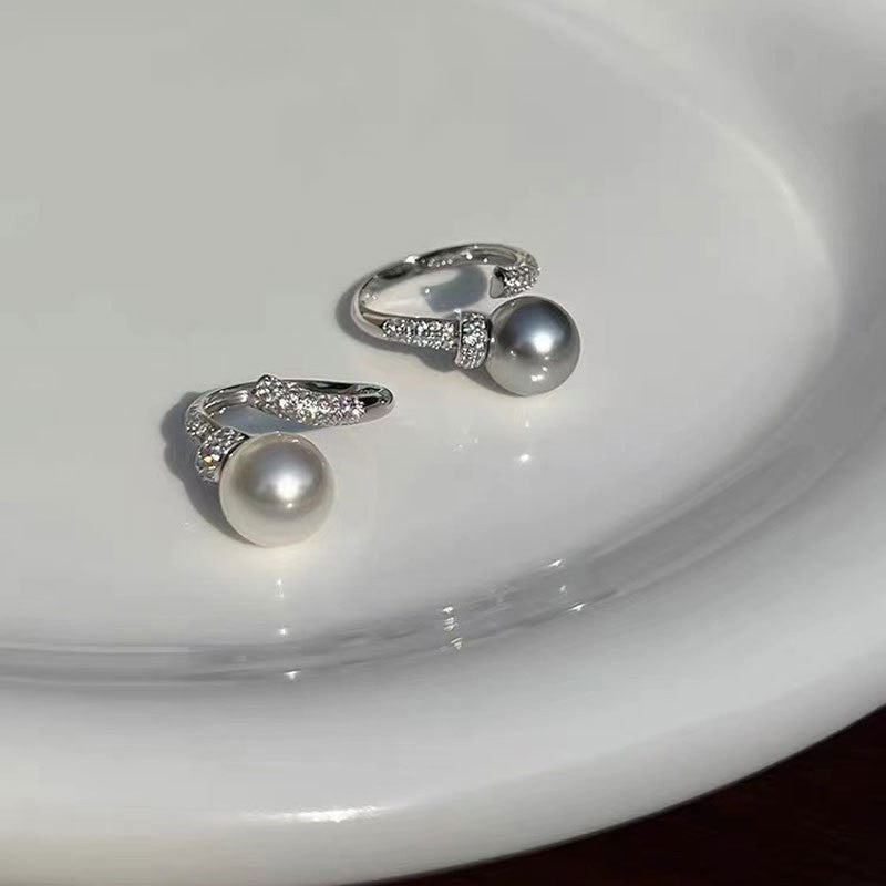 Full Diamond Pearl Female Design High-grade Rings