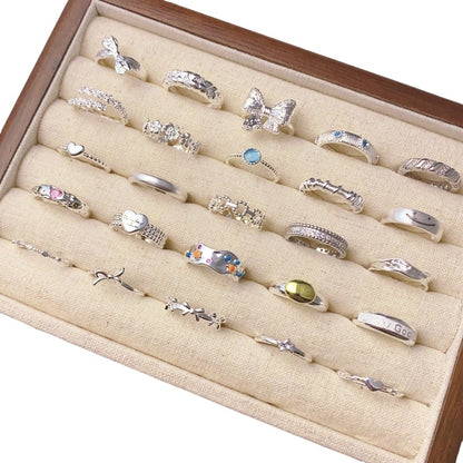 Women's Simple Sterling Sier Special Interest Light Rings