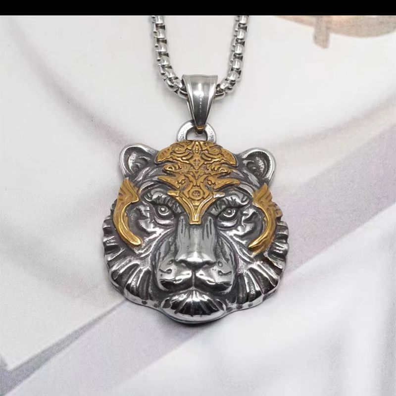 Men's Tiger Life Domineering Head Trendy Match Niche Pendants