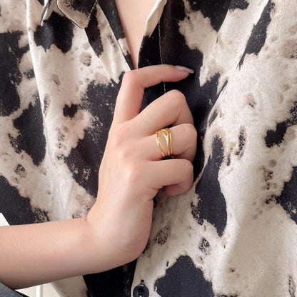 Style Designer French Sterling Sier Irregular Rings