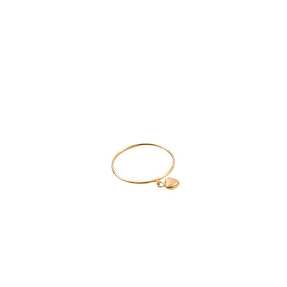 Movable Peach Heart Titanium Steel Gold Bracelets