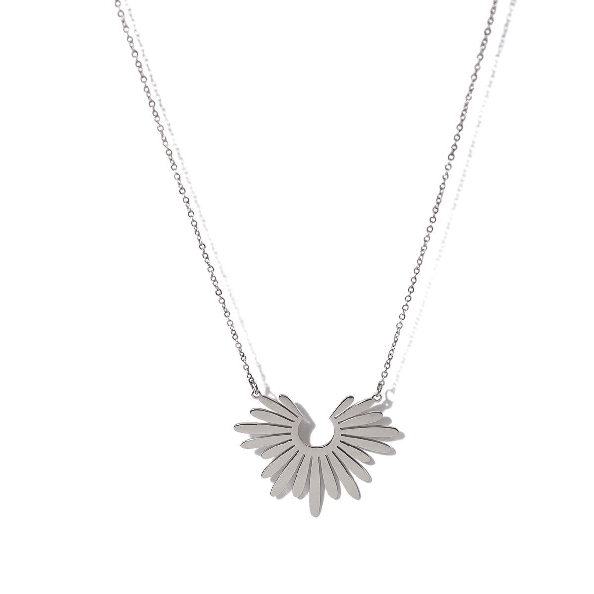 Sunflower Series Suit Gold Titanium Steel Choker Necklaces