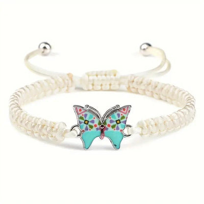 Women's Slouchy Butterfly Woven Adjustable Insect Bracelets