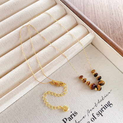 Natural Tiger Eye Niche Artistic Retro Necklaces