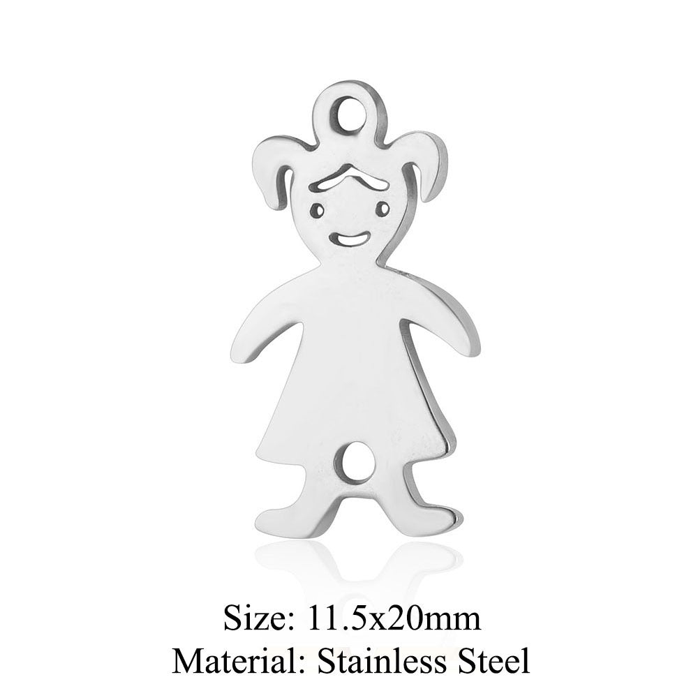 Boy Jewelry Titanium Steel Family Ornament Pendants