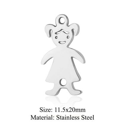 Boy Jewelry Titanium Steel Family Ornament Pendants