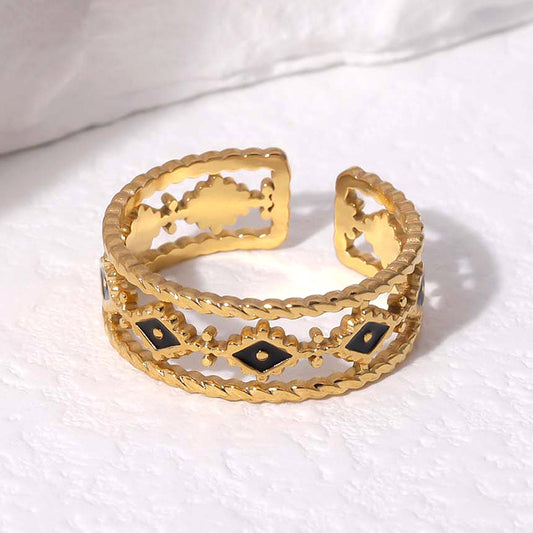 Steel Adjustable Mouth Oil Dripping Eyes Rings