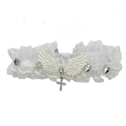 Female Angel Wings Lace Collar Collarbone Accessories Necklaces