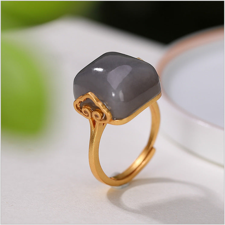 Sterling Sier Lady Temperament Simple Elegant Rings