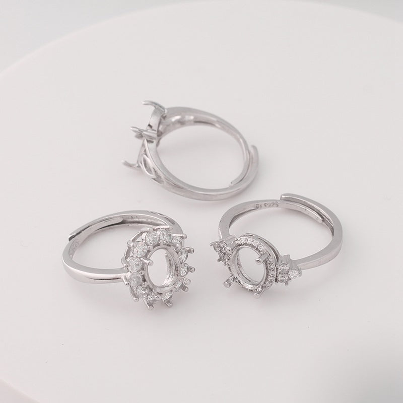 Frame Open Mouth Autumn Copper Alloy Electroplating Sier Rings