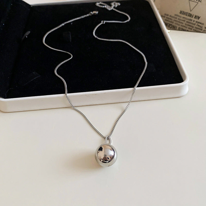 Women's Stainless Simple Ball Exquisite Fashion Short Necklaces