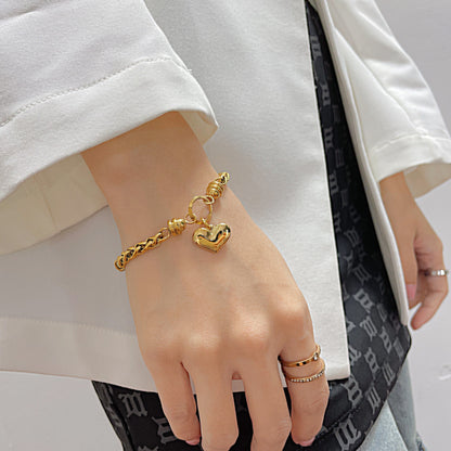 Women's Ornament Fashion Style Love Stainless Steel Jewelry Personality High-grade Bracelets