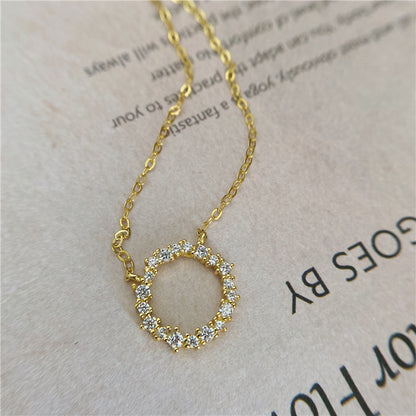 Gold-plated Blue Sea Legend Inlaid Zircon Necklaces