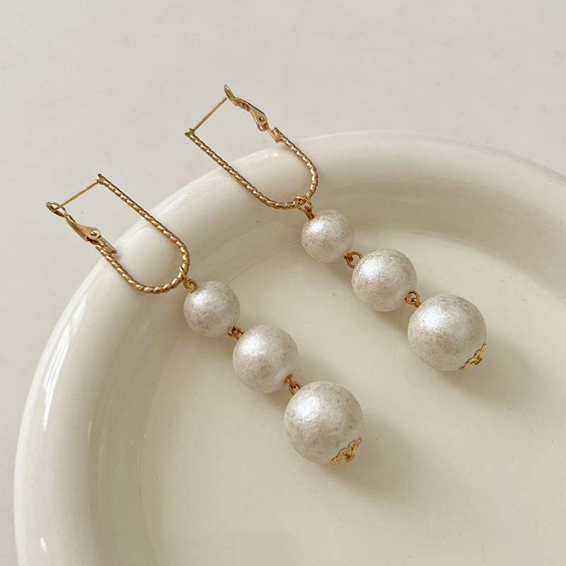 Women's High-grade Pearl For French Entry Lux Niche Earrings