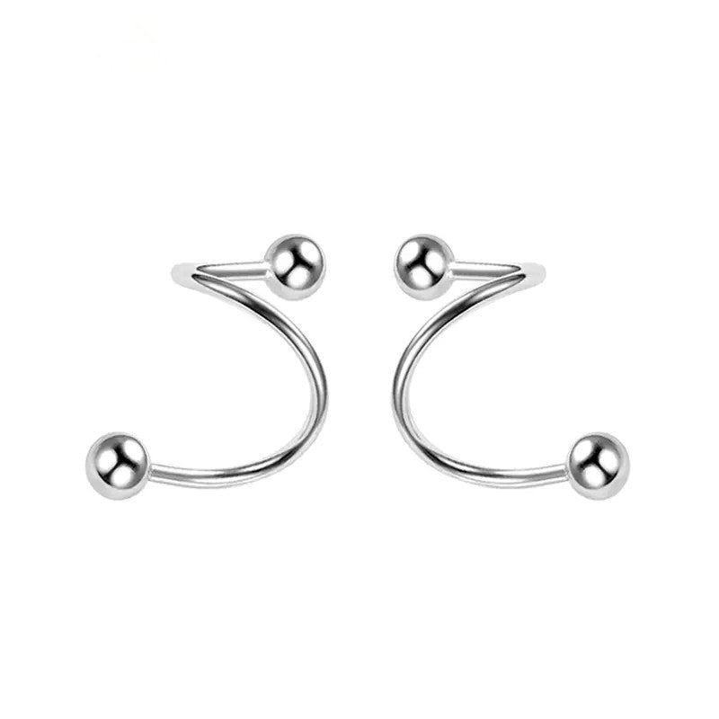 Stainless Steel Small Ear Trendy Heart-shaped Rings