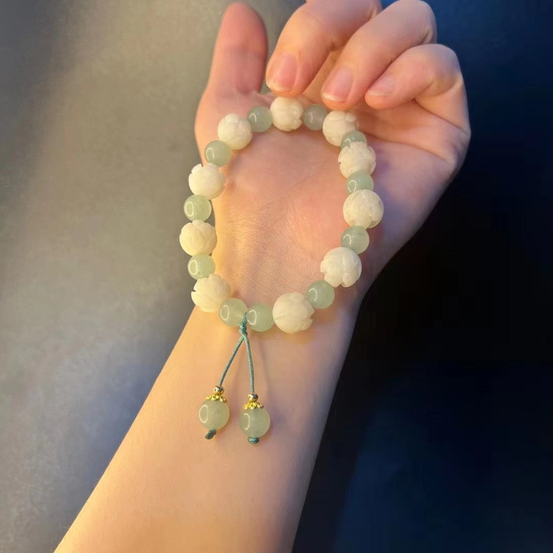 Women's Bodhi Rosary Hand Toy Lotus Lucky Bracelets