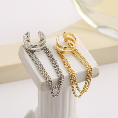 Chain Tassel Creative Niche Hip Hop Style Earrings