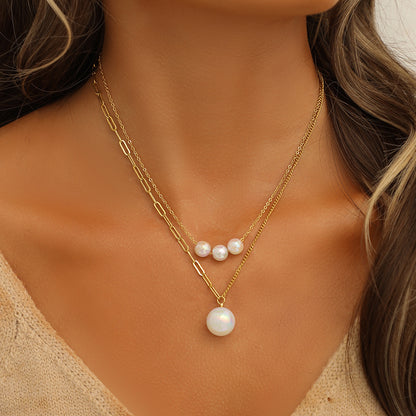 Simple Style Butterfly Stainless Steel Gold Plated Necklaces