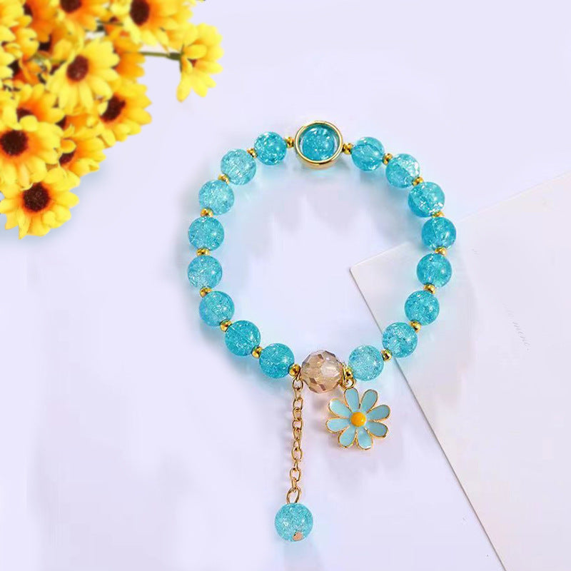 Explosion Flower Crystal Sunflower Female Personality Design Little Bracelets