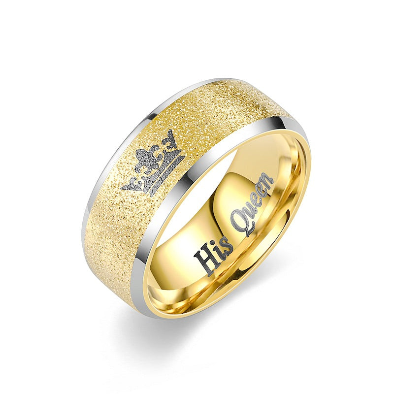 Titanium Steel Couple Fashion Hand Accessories Rings