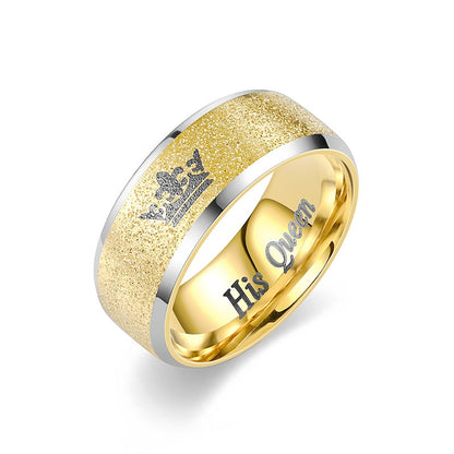 Titanium Steel Couple Fashion Hand Accessories Rings