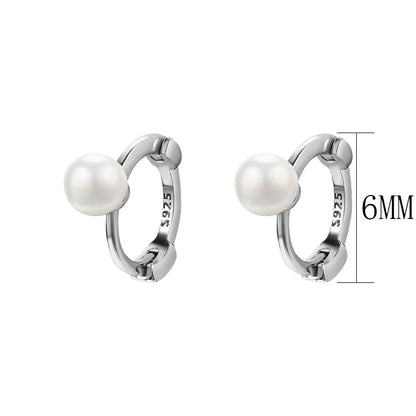 Women's Pearl Ear Clip For Sterling Sier Korean Style Earrings