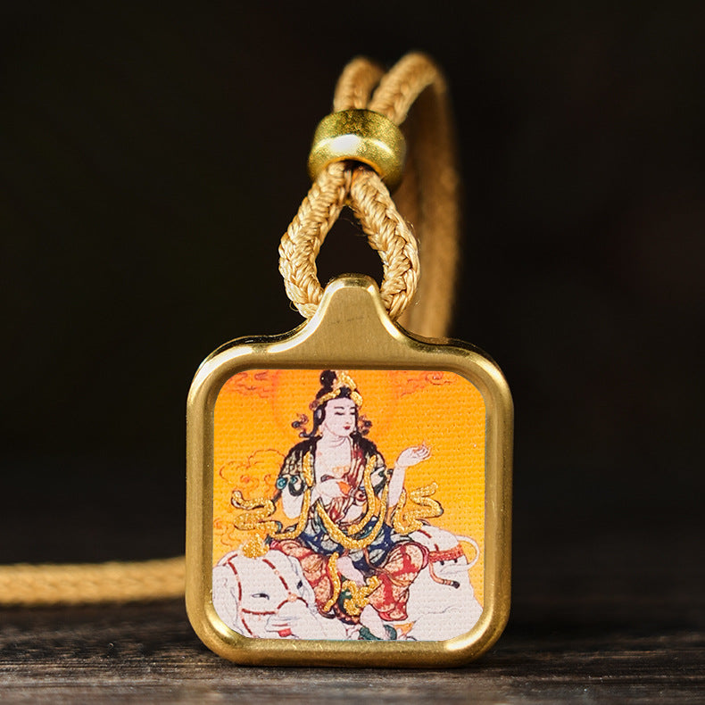 Bodhisattva Dragon Yellow God Of Wealth Necklaces