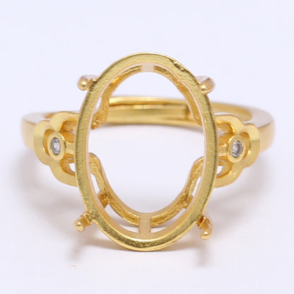 Frame Open Mouth Autumn Copper Alloy Electroplating Sier Rings