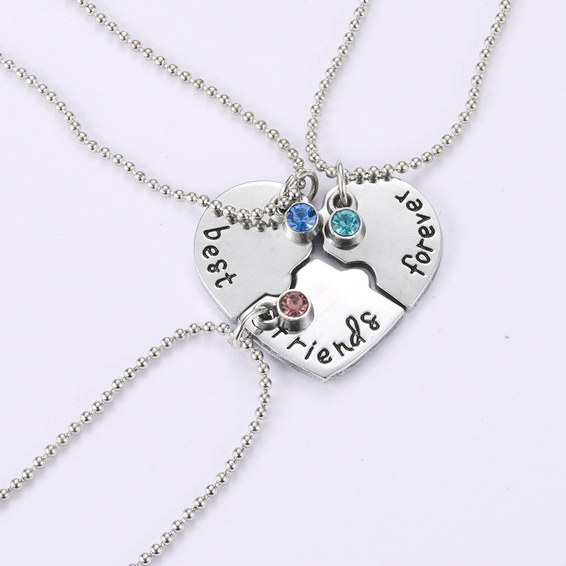 Fashion Letter Good Friend Heart-shaped Z Necklaces