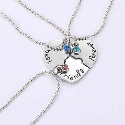 Fashion Letter Good Friend Heart-shaped Z Necklaces