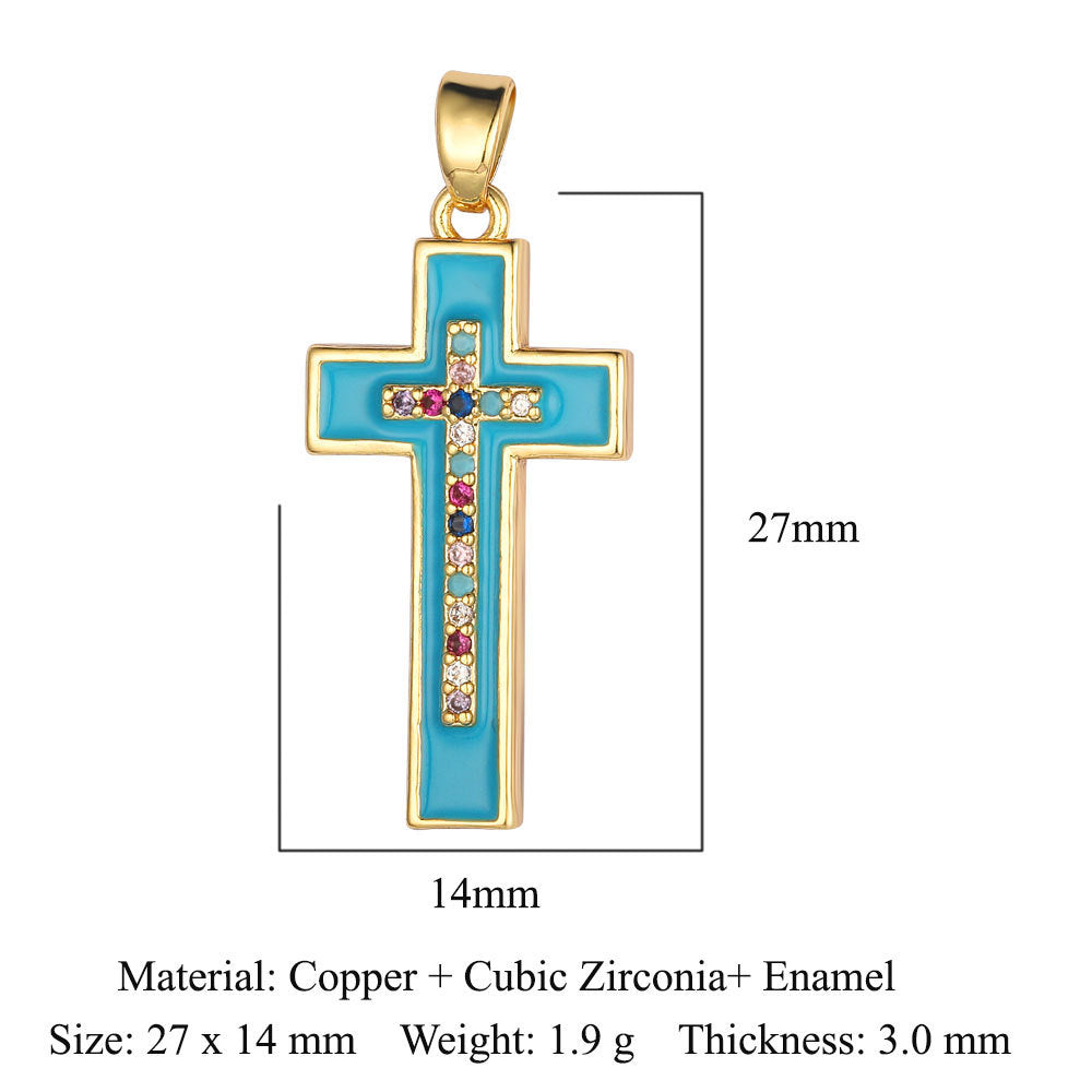 Zirconium Copper Micro Inlaid Zircon Ornament Pendants