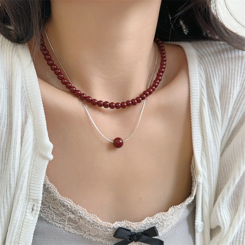 Beaded Female Retro Affordable Luxury Niche Necklaces