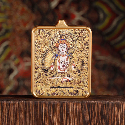 Yellow God Of Wealth Small Niche Pendants