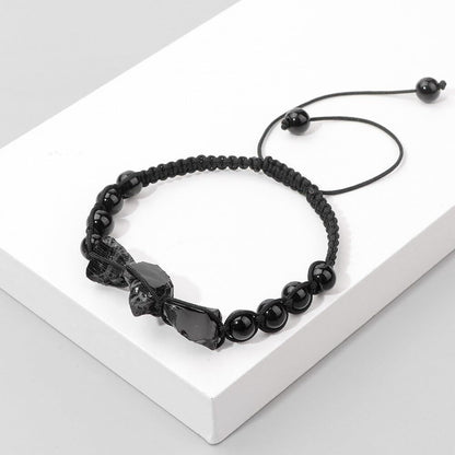 Men's Natural Stone Irregular Woven Lapis Energy Bracelets