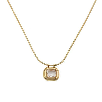 Women's Butterfly Bead Love Plane Rose Letter Square Necklaces