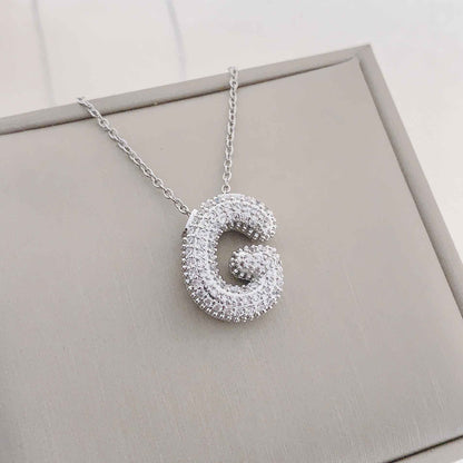 Women's Letter Hip Hop Full Zircon Exquisite Necklaces