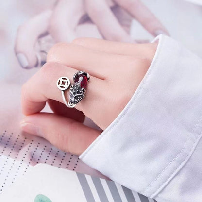 Men's Mouth Domineering Fashion Set Stacked Single Rings