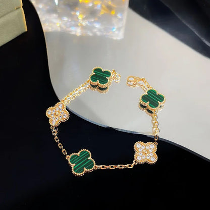 Clover Super Flash Female Design Zircon Bracelets