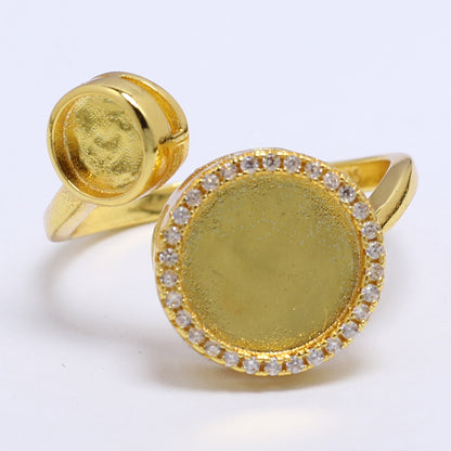 Frame Open Mouth Autumn Copper Alloy Electroplating Sier Rings