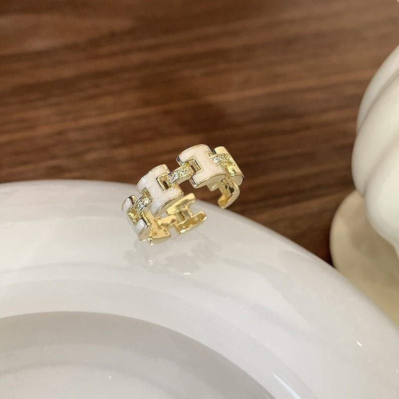 Glazed Butterfly Female Western Style Design High Sense Unique Rings