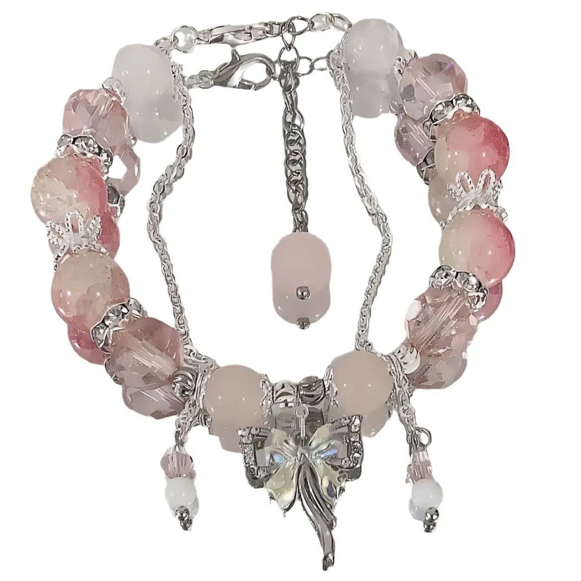 Peach Butterfly Beaded Girlfriends Niche Super Fairy Bracelets