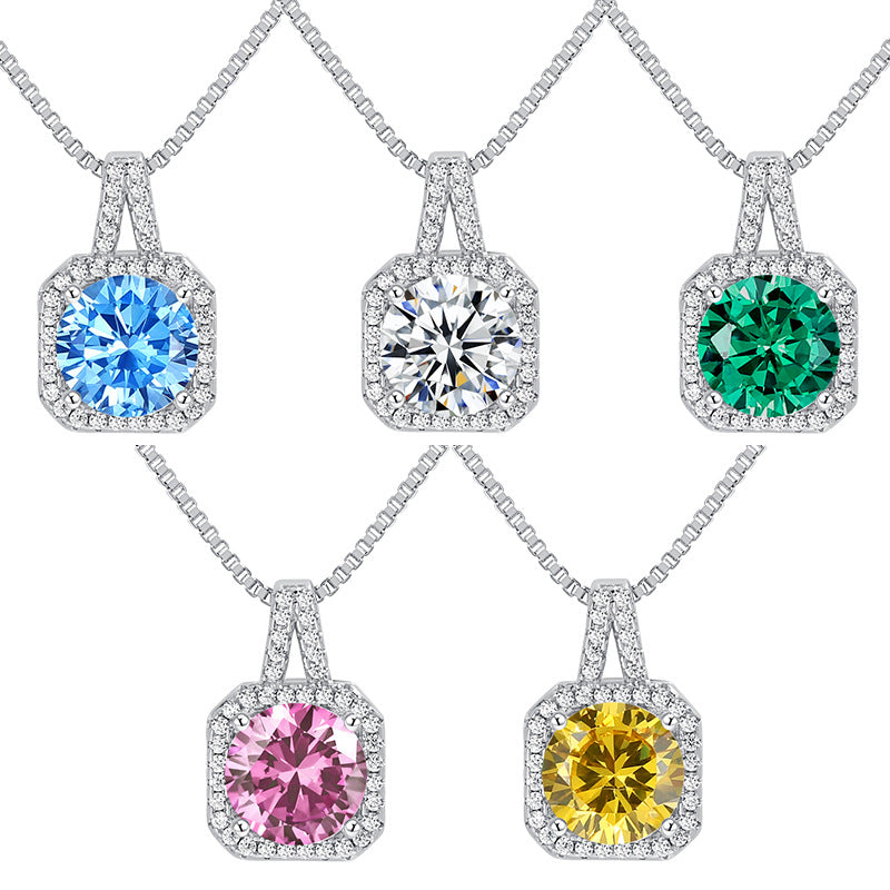 Star Stone Cube Sugar Gem High-grade Necklaces