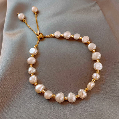 Flower Sunflower Painting Oil Imitation Pearl Bracelets