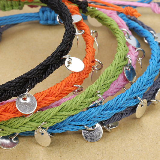 Women's Line Woven Wave Source Bohemian Style Anklet Bracelets