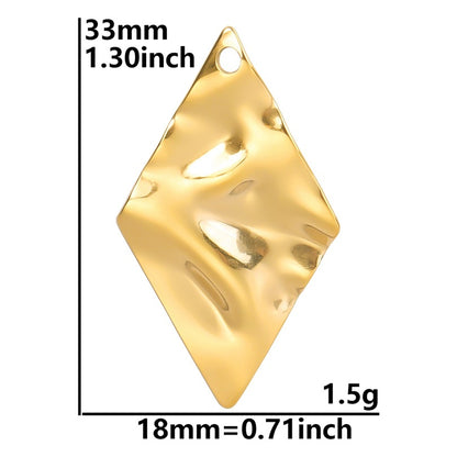 Colorful Vacuum Plating Stainless Steel Geometric Spacer Pendants