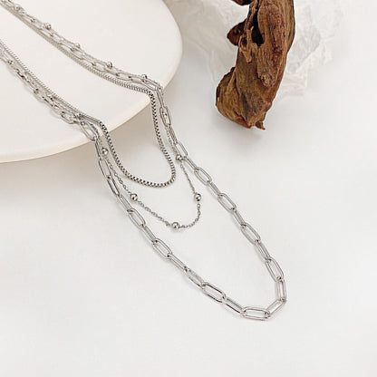 Hip Hop Item Design Stainless Clavicle Necklaces